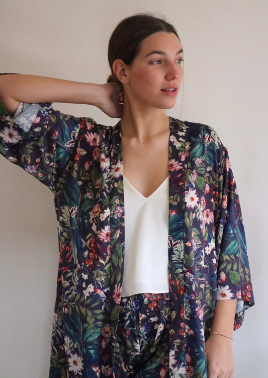 Bata Iris estampa japonesa